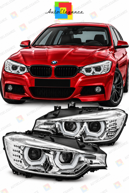 💕ART.10569 FARI ANTERIORI ADATTO PER BMW 3 F30/F31 10.11 - 05.15 CHROME💕