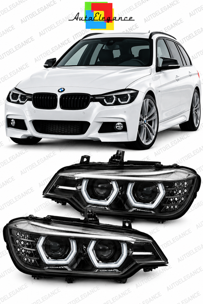 💕ART.5484 FARI ANTERIORI ADATTO PER BMW SERIE 3 F30/F31 2011-2015 NERO💕