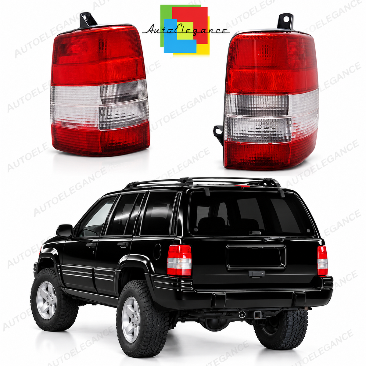 👉Fari Posteriori adatto per JEEP GRAND CHEROKEE (ZJ) 93-99 ROSSO BIANCO👈