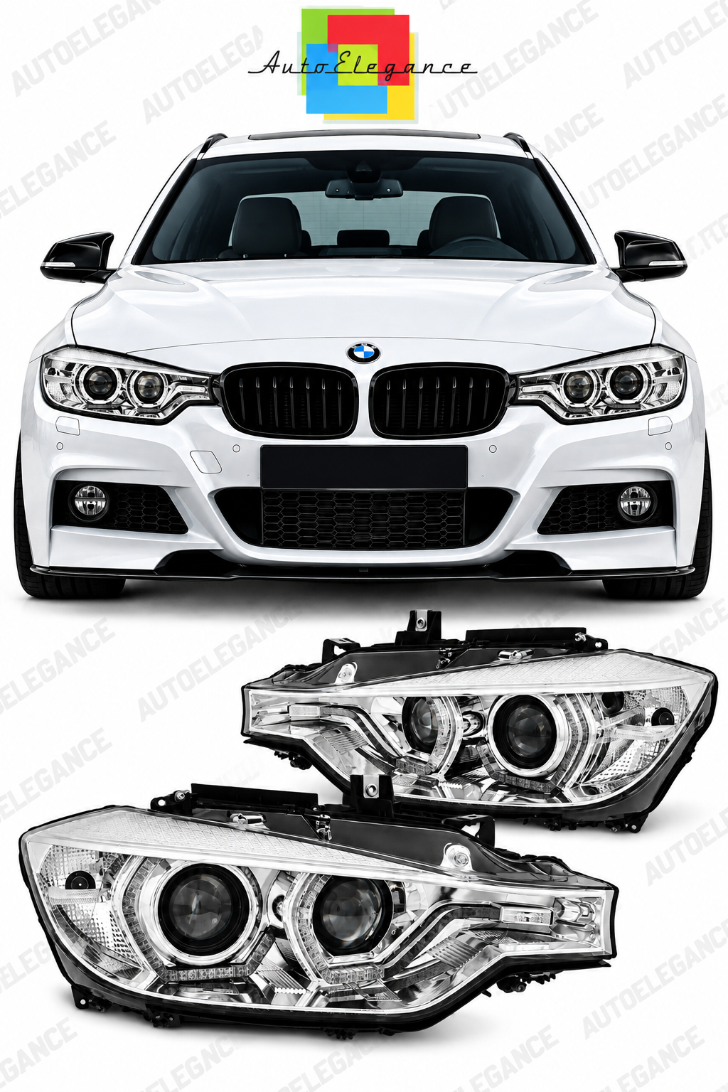💕ART.10572 FARI ANTERIORI ADATTO PER BMW 3 F30/F31 10.11 - 05.15💕