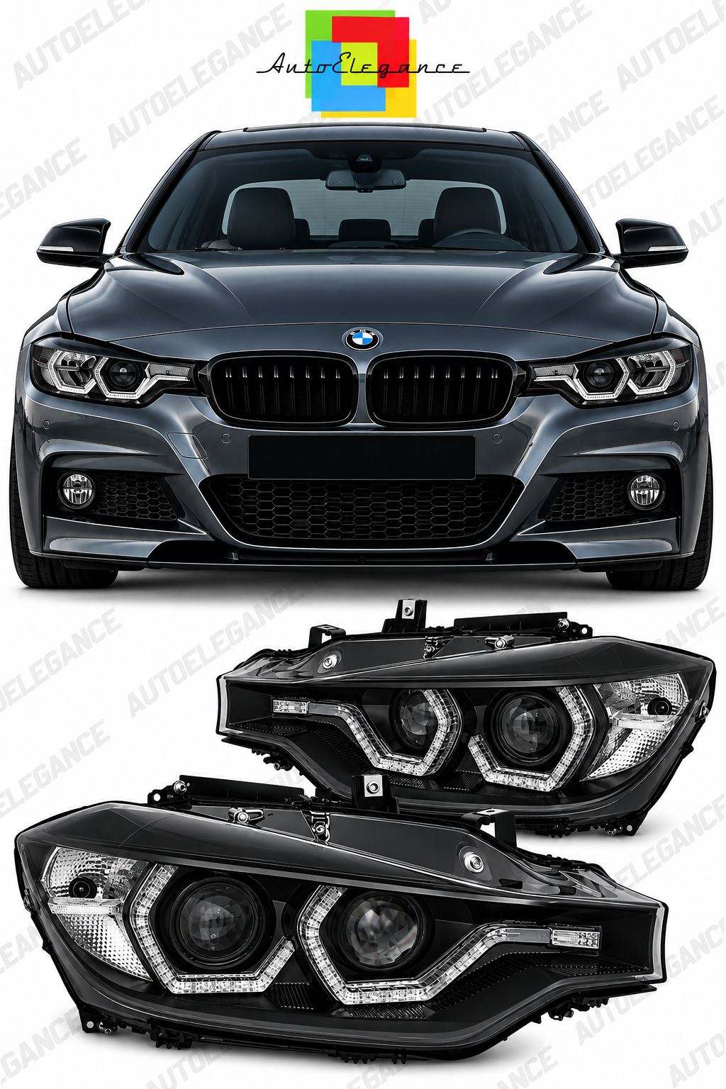 💕ART.10573 FARI ANTERIORI ADATTO PER BMW 3 F30/F31 10.11 - 05.15💕