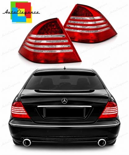 👉Fari Posteriori rossi e bianchi adatto per Mercedes Classe S W220 98-05👈