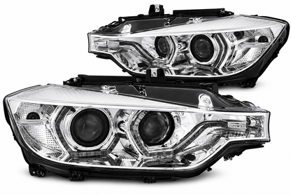 💕ART. 1835 FARI ANTERIORI ADATTO PER BMW 3 F30 F31 2015-2018 CROMATI 💕