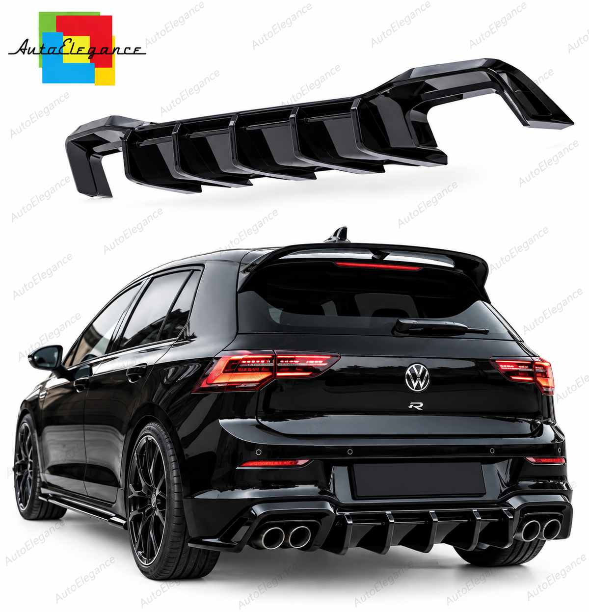 👉Diffusore posteriore adatto per VW GOLF Mk8 R (2020-2024)👈
