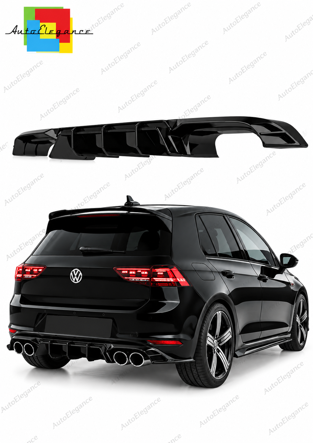 👉Diffusore posteriore adatto per VW Golf Mk7 R (2013-2016)👈