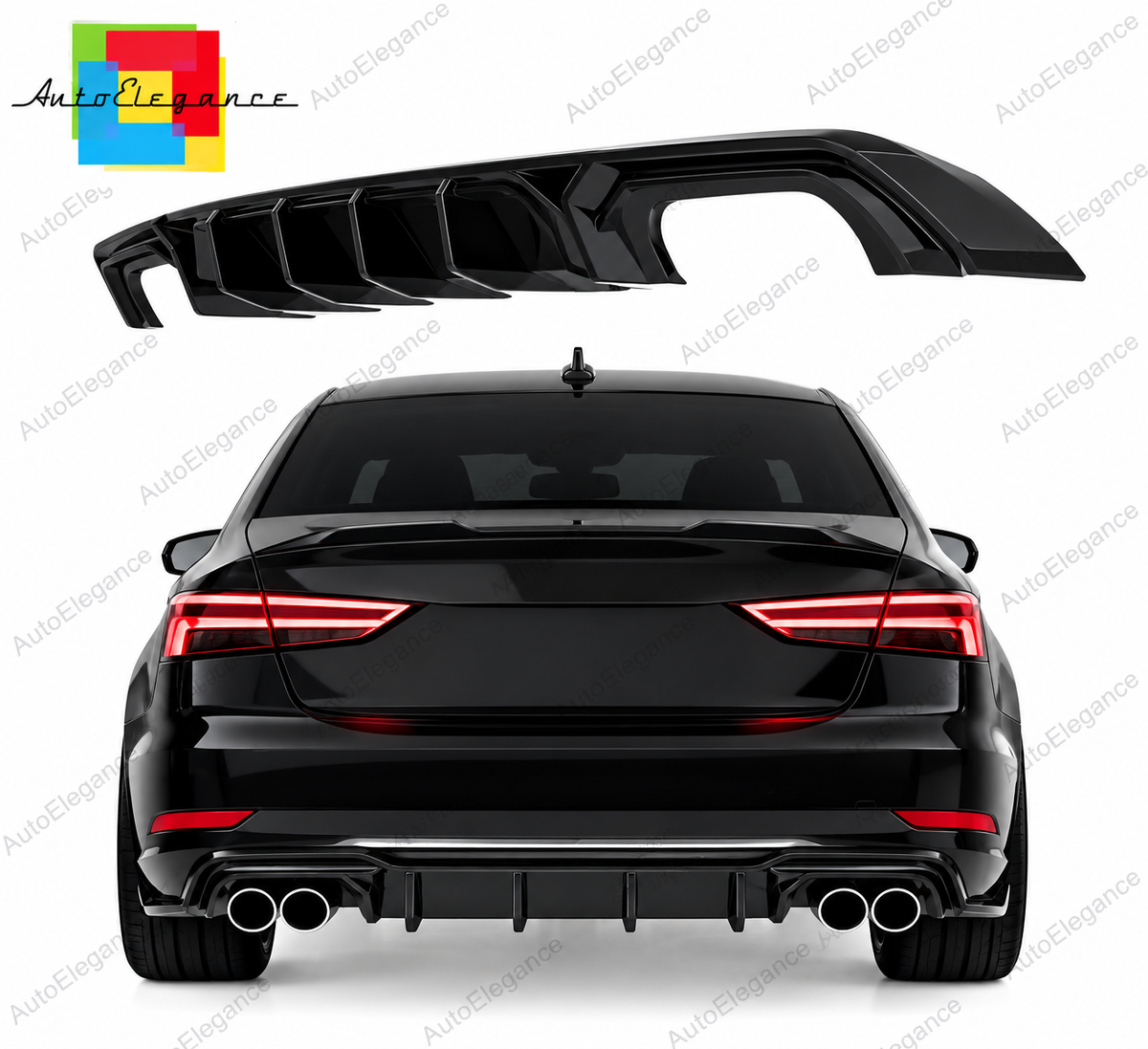 👉Diffusore posteriore adatto per Audi S6 C8/C8 Facelift Sedan & Avant 2019-👈