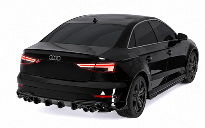 👉Diffusore posteriore adatto per  Audi S3 Sedan 8V Facelift (2016-2020)👈