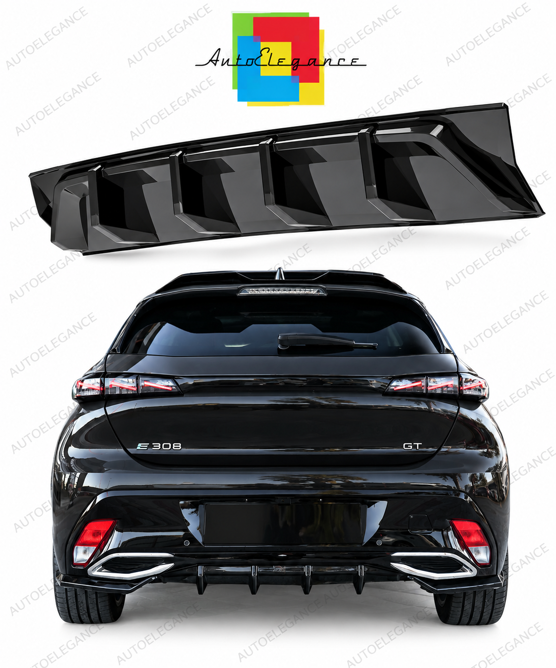 👉Diffusore posteriore adatto per Peugeot GT Mk3 Hatchback (2021-)👈