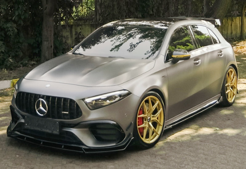 💫ART.2473 SPLITTER ANTERIORE M. Benz W176 FL 2015+ A Plus C63 AMG V1 Style💫