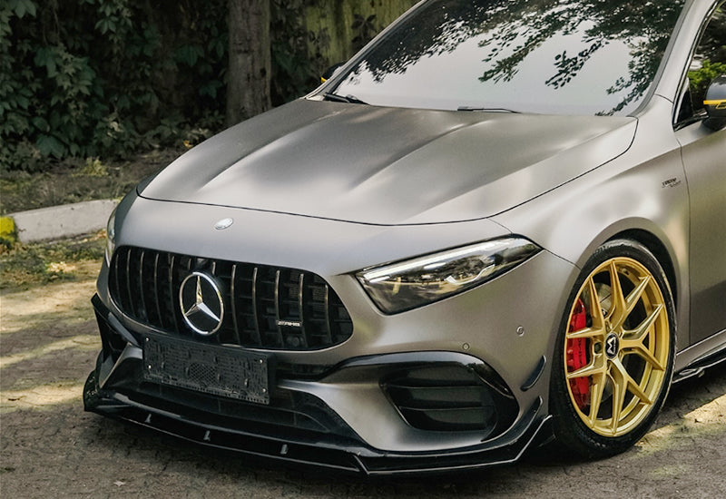 💫ART.2473 SPLITTER ANTERIORE M. Benz W176 FL 2015+ A Plus C63 AMG V1 Style💫