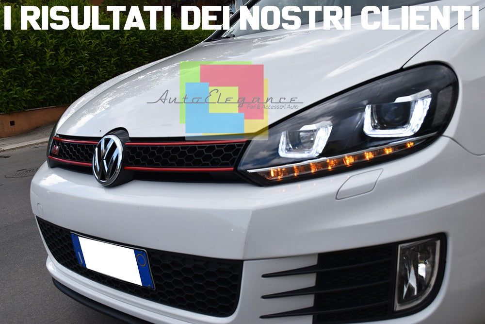 💕ART.5889  FARI  ANTERIORI  VW GOLF 6 08-12 NERO 💕