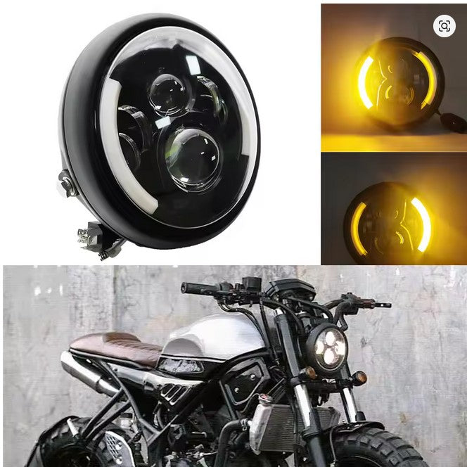 💫ART.4463 Faro Anteriore LED da 7,5 pollici per Kawasaki Cafer Racer / Yamaha💫