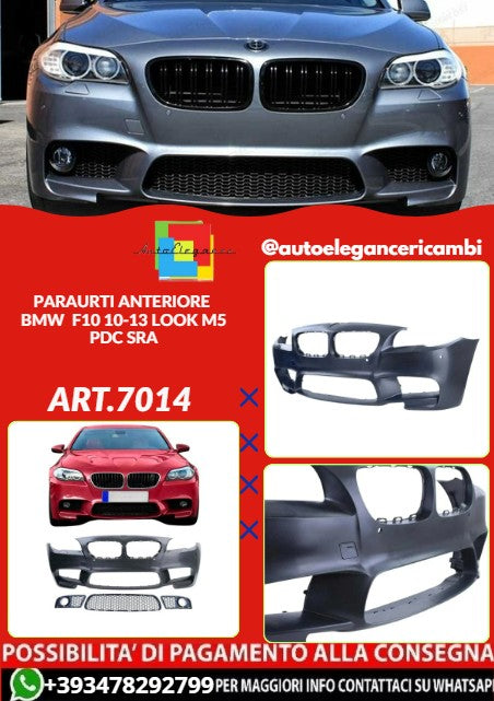 💕ART.7014 PARAURTI ANTERIORE ADATTO PER BMW F10 10-13 LOOK M5 PDC SRA💕