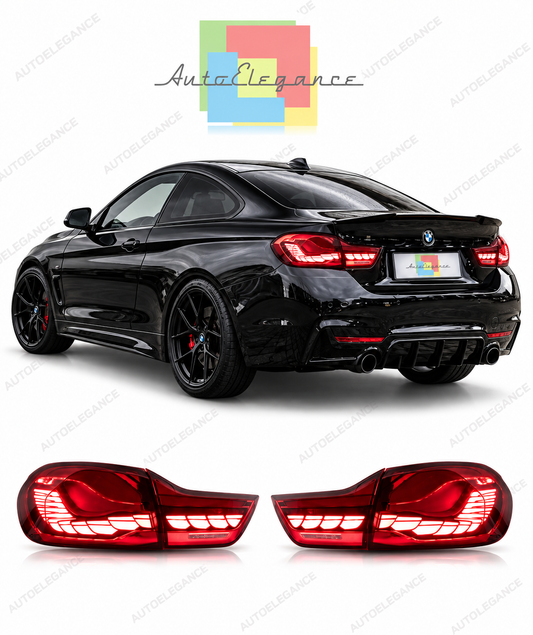 👉Fari Posteriori GTS Style OLED Nero Fumé Adatto per BMW 4 F32/F33/F36/M4/F82👈