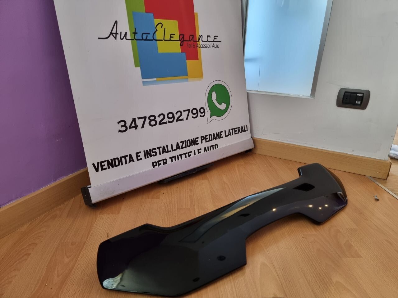 ART. 0268 SPOILER FIAT PUNTO PUNTO EVO 2009-2018 NERO LUCIDO