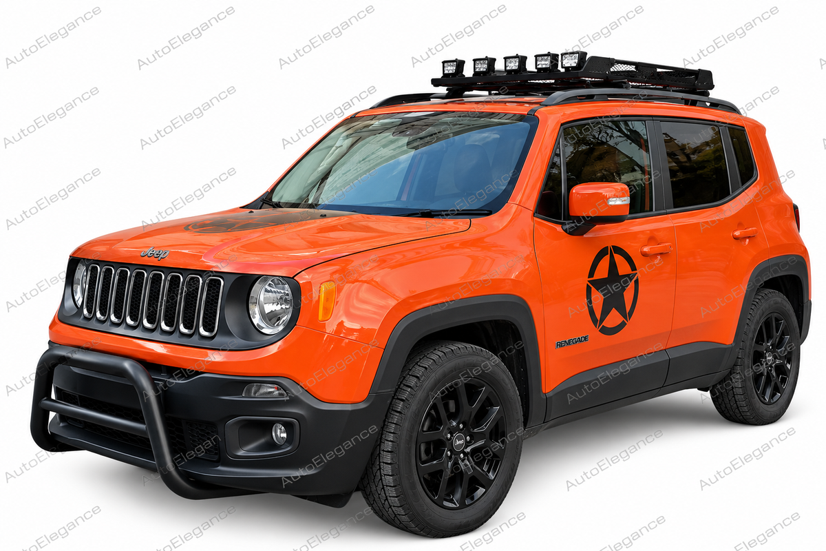 👉ART.2768 Bullbar Anteriore Protezione adatto per Jeep Renegade 2014+ Nero👈