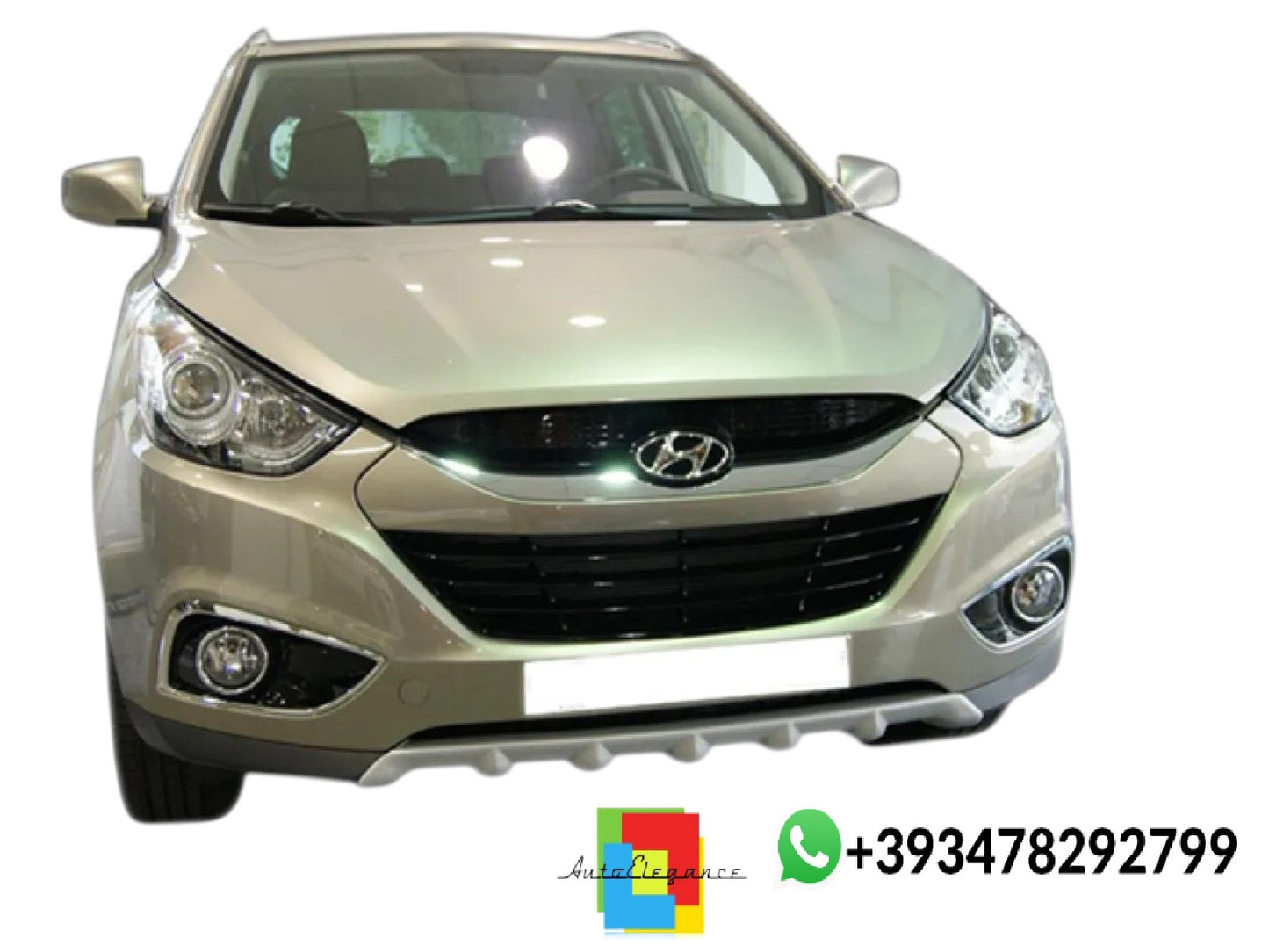 💕DIFFUSORE ANTERIORE Hyundai ix35 Nero Lucido 💕