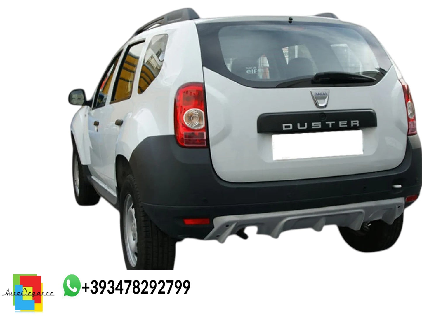 💕DIFFUSORE POSTERIORE Dacia Duster Mk1 Nero Lucido 💕