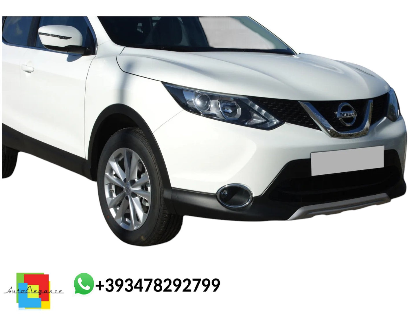 💕DIFFUSORE ANTERIORE V.2 Nissan Qashqai J11 Nero Lucido 💕