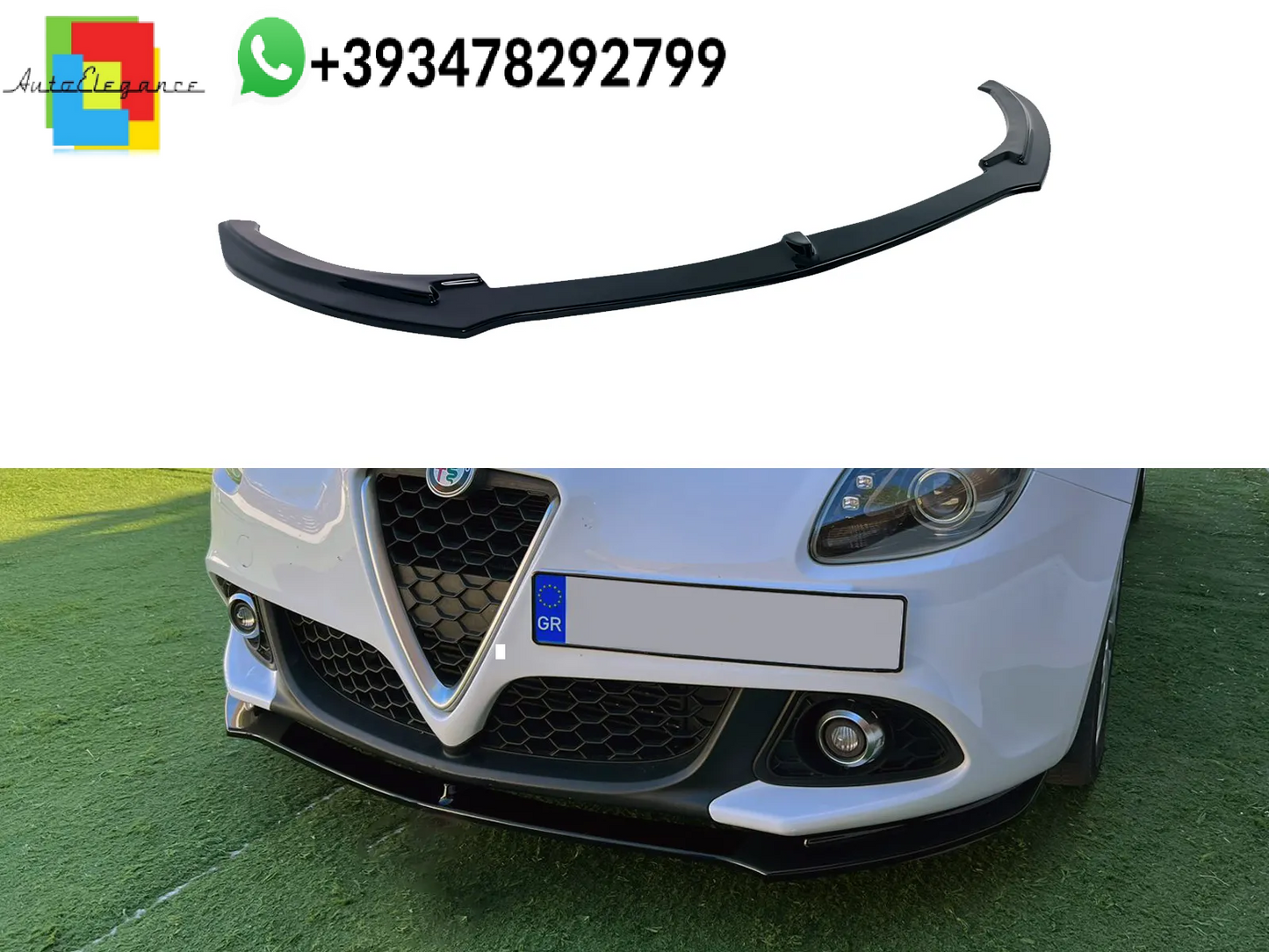 💕Splitter ANTERIORE Alfa Romeo Giulietta Facelift Nero Lucido💕