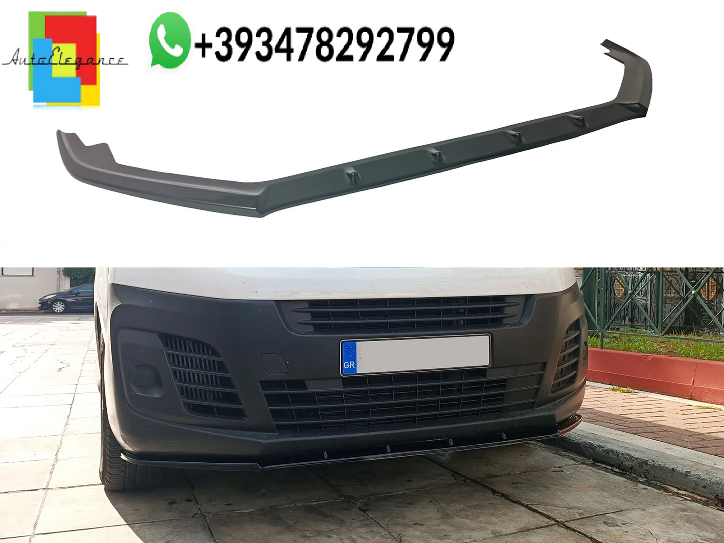 💕Splitter ANTERIORE Peugeot Traveller Mk3  Nero Lucido💕