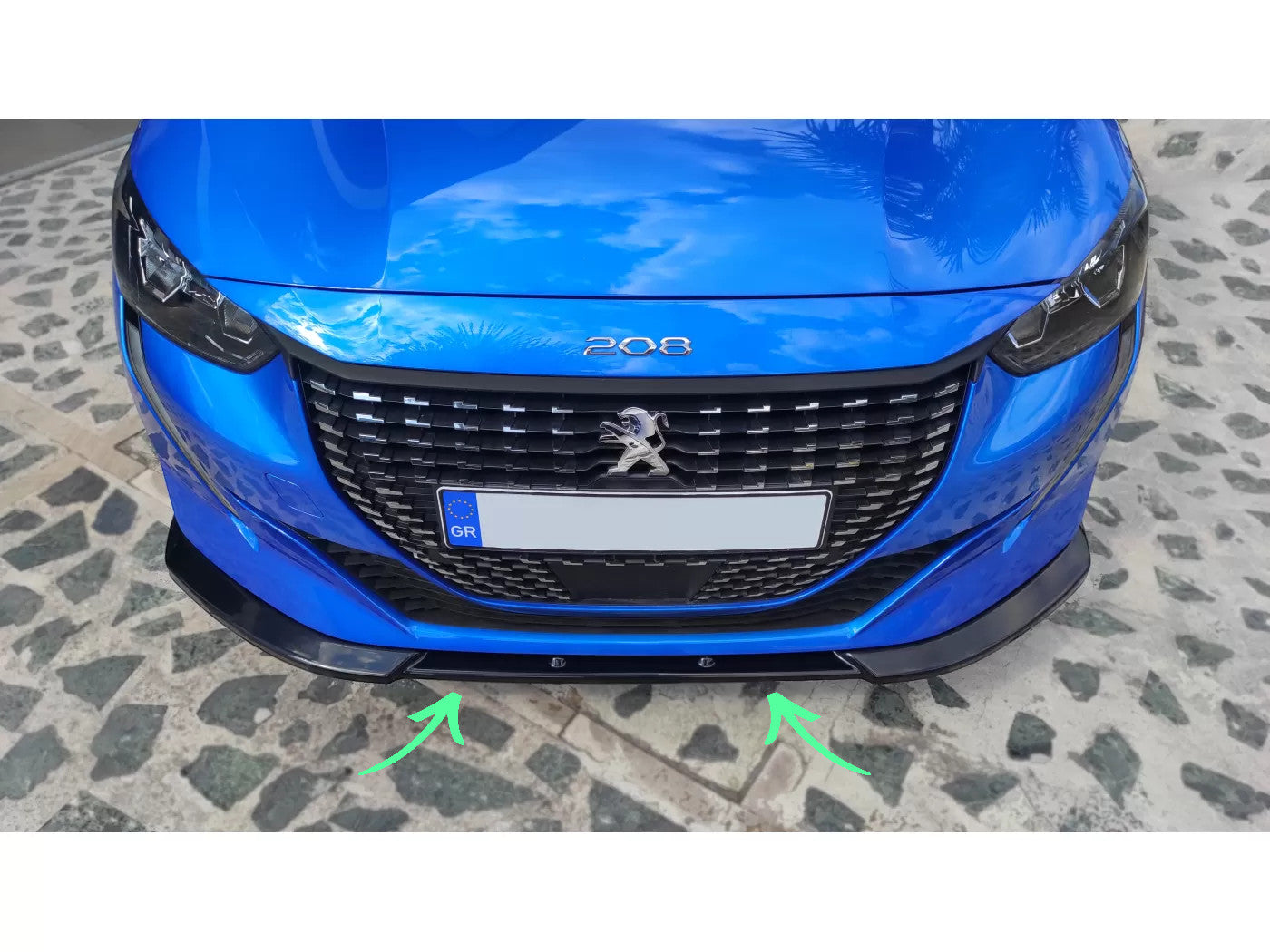💥SPLITTER ANTERIORE ADATTO PER  V.1 Peugeot 208 Mk2 (2019-2023)💥