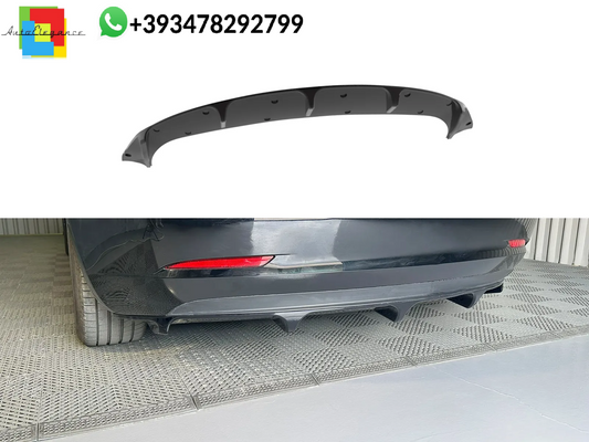💕DIFFUSORE POSTERIORE Tesla Model 3 Nero Lucido 💕