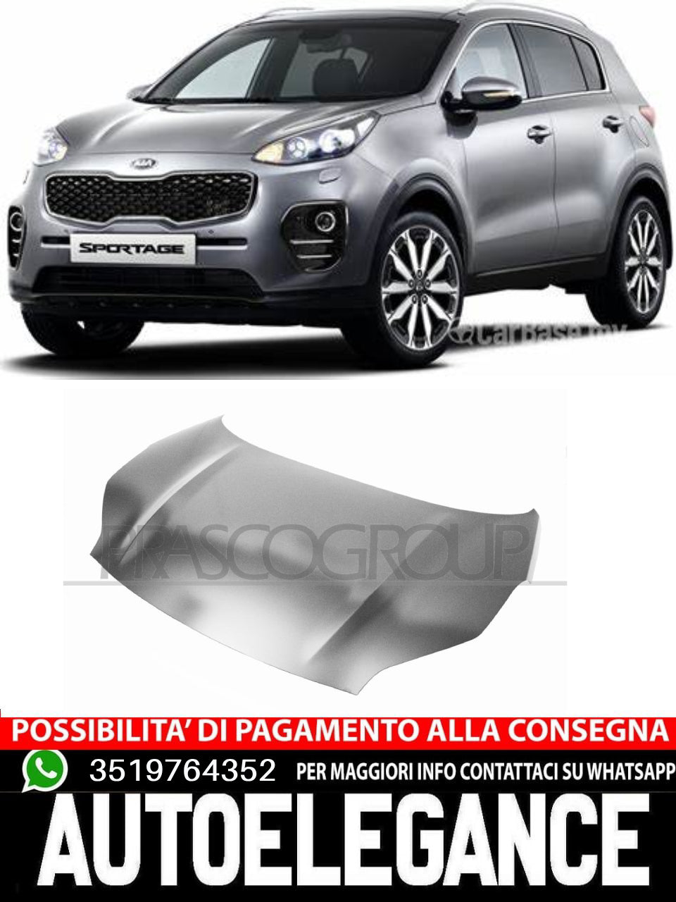 Cofano anteriore Prasco per KIA SPORTAGE 66400-F1000