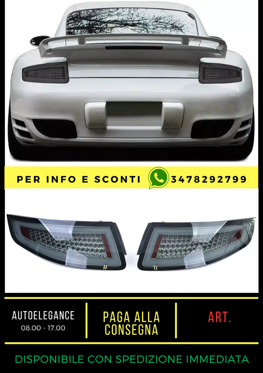 💎 Smoke Black Rear Lights for Porsche 911 997 Coupe Cabrio 04-08💎