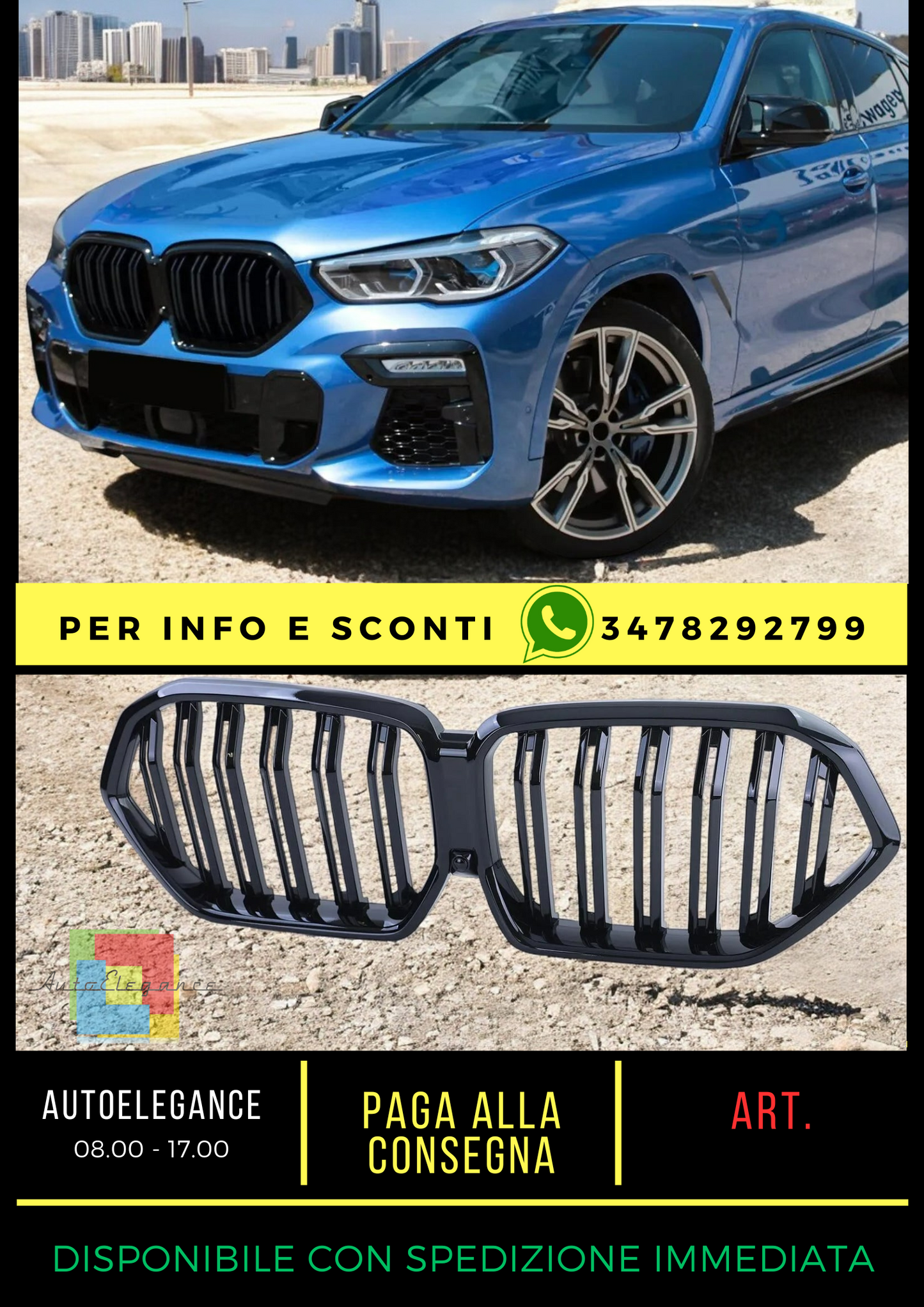 💎Griglia Sport Doppia Barra adatta per BMW X6 G06 da 19💎