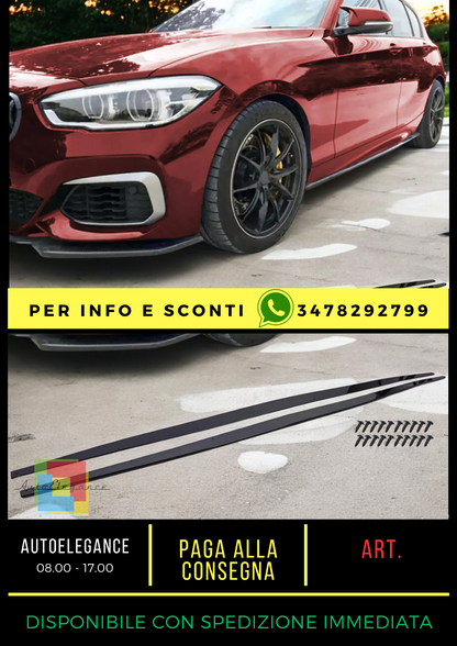 💎Minigonne Laterali Nero Lucido adatto per BMW Serie 1 F20 F21 LCI 15-19💎