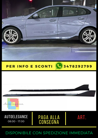 ✨Minigonne Nero lucido adatte per BMW Serie 1 F40 dal 2019✨