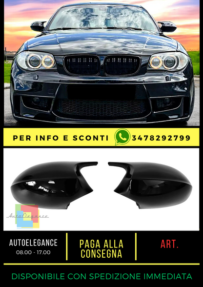 💎Calotte specchietti nero lucido adatte per BMW E81 E82 E87 E88 Pre-Facelift💎