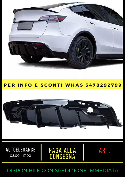 💎Glossy black diffuser suitable for Tesla Model Y from 2019💎