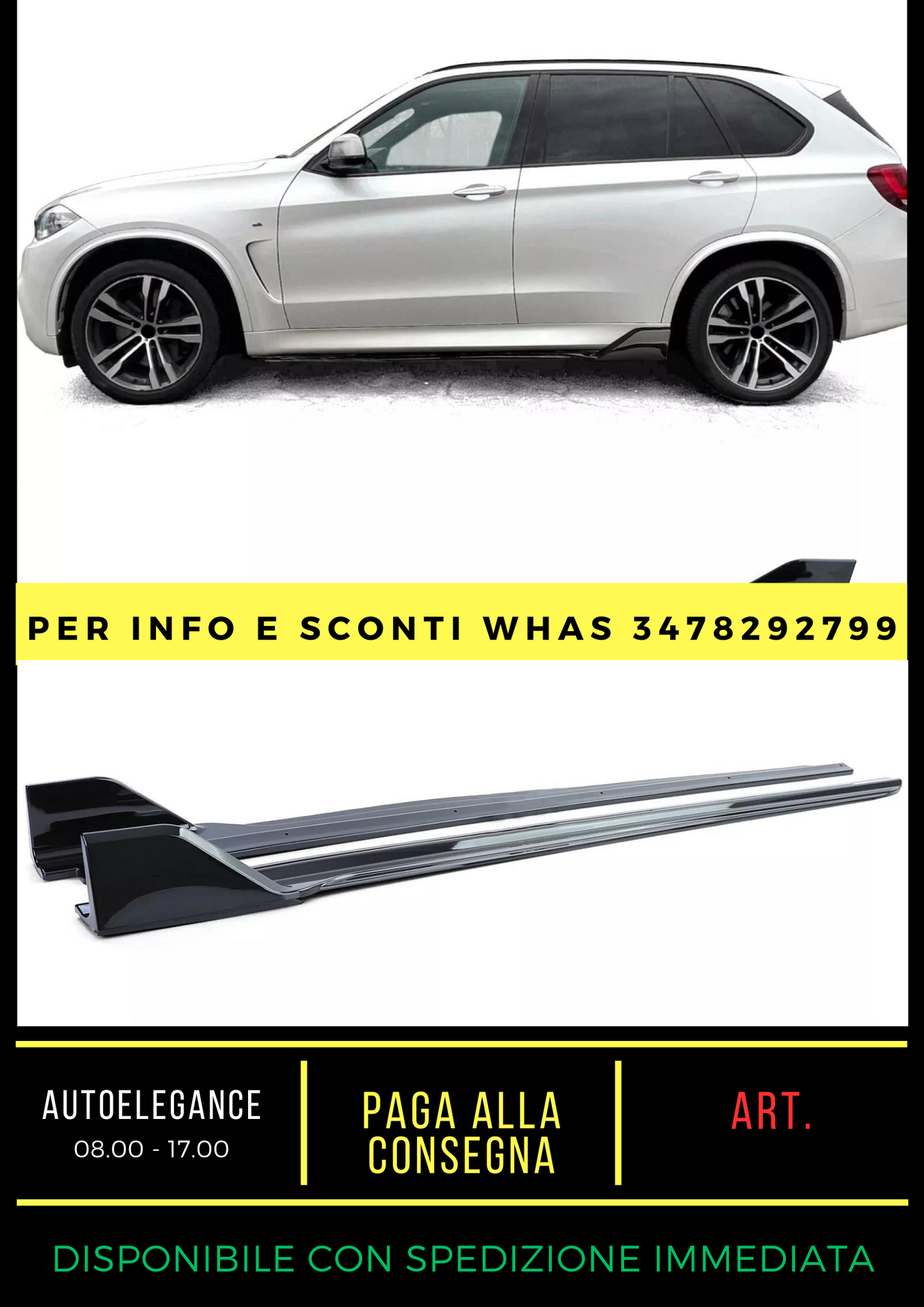 💎GLOSSY BLACK MINI SKIRTS suitable for BMW X5 F15 13-18💎