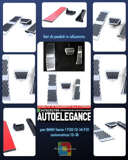 Il set di pedali in alluminio si adatta a BMW Serie 1 F20 12-14 F21 automatica