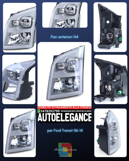 Fari anteriori H4 con servomotore sinistro TYC per Ford Transit 06-14
