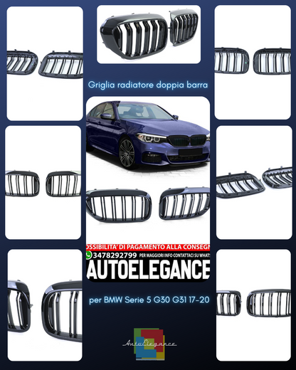 Radiator grille double bar glossy performance look suitable for BMW 5 Series G3 