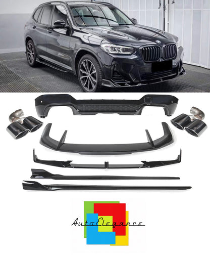 💕BODYKIT  ADATTO PER   BMW X3 G01 LCI NERO  LUCIDO 💕