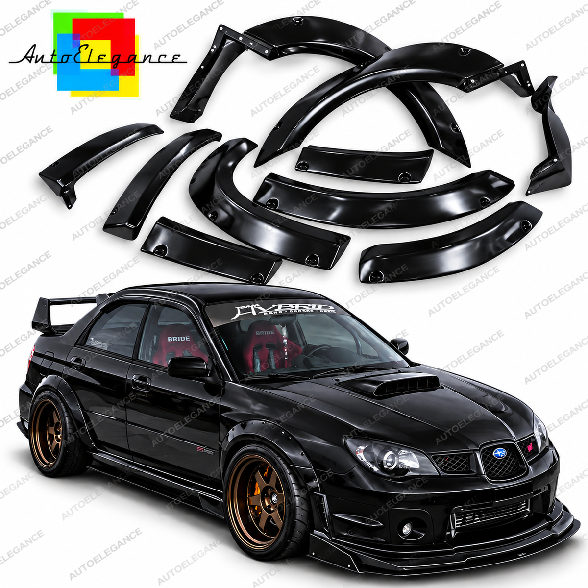 👉ART.10957 Kit passaruota larghi adatti per Subaru Impreza 2000-2007👈