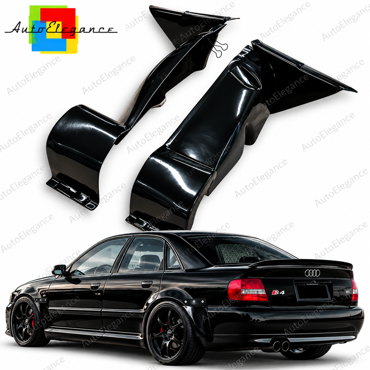 👉ART.10763 Pannelli Parafango Fender Cut-Outs Look Sportivo adatto per Audi A4