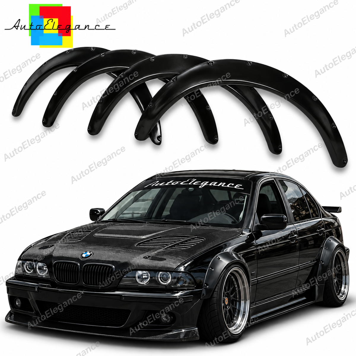 👉ART.10792 Kit Passaruota larghi adatto per BMW 5 Series E39 1997-2003👈