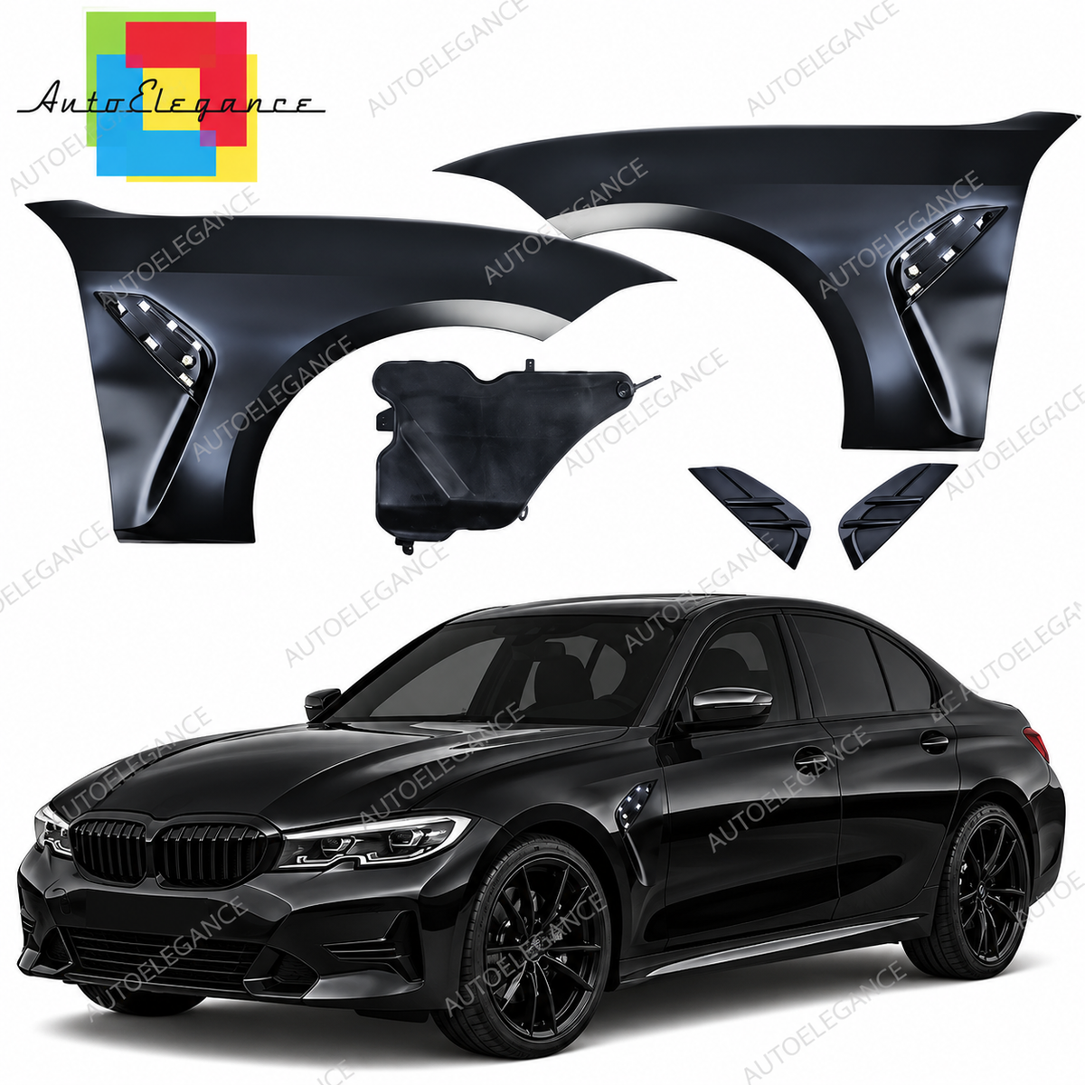 👉ART.10975 Set di parafanghi sportiva adatto per BMW Serie 3 G20/G21 2019+👈