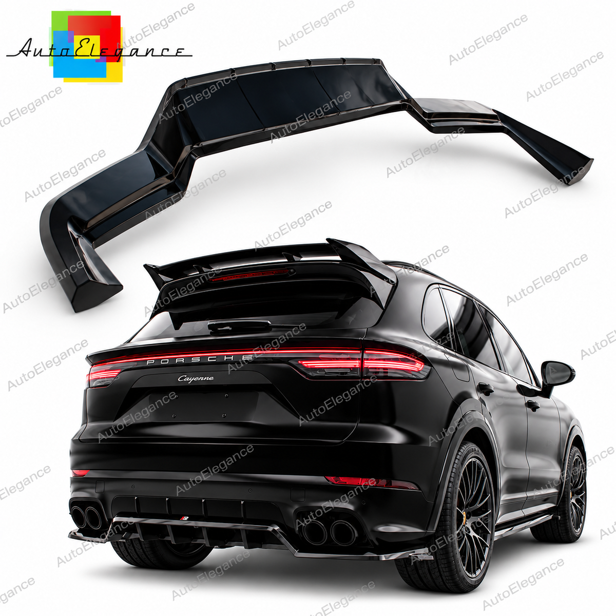 👉ART.10881 Splitter Posteriore adatto per Porsche Sport Design SUV Mk3 18-23👈