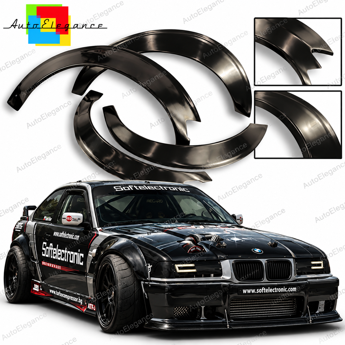 BODYKIT E36 + COUPE REAR LIGHTS WITH WHITE INDICATOR