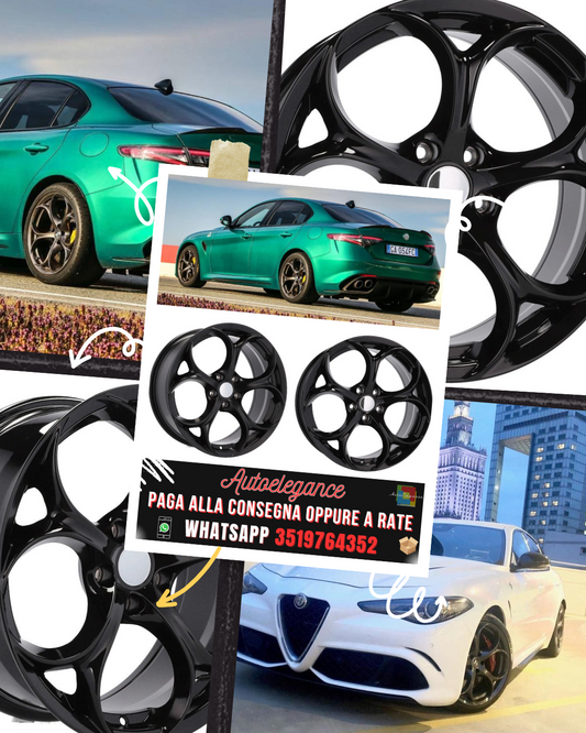 CERCHI CERCHIO IN LEGA 17" Adatto per ALFA ROMEO CADILLAC CHEVROLET FIAT JEEP