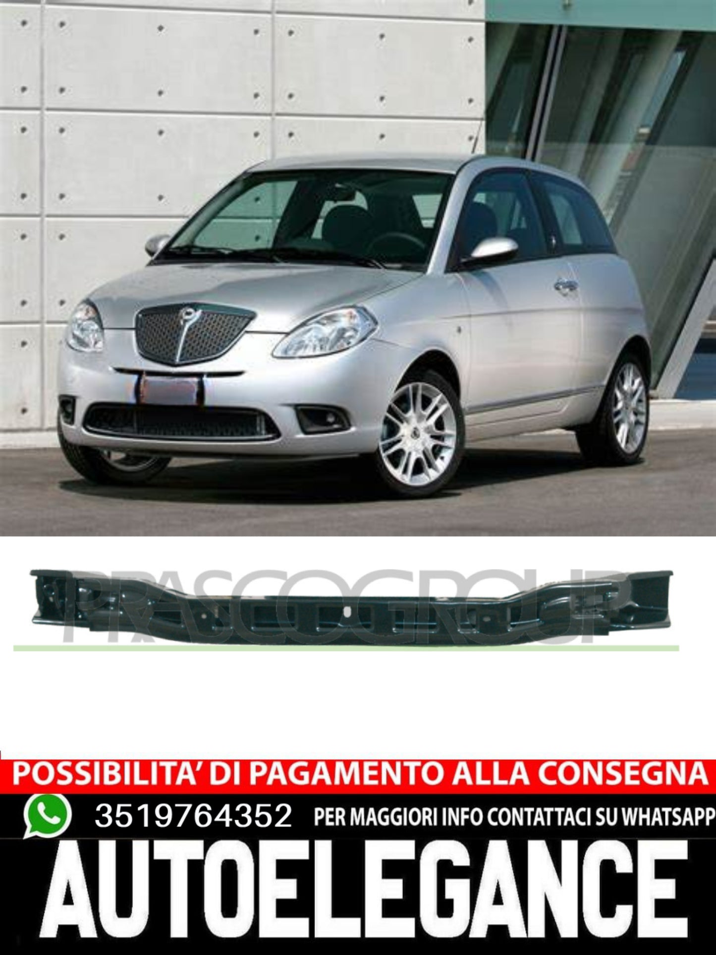 Supporto Paraurti ANTERIORE Prasco per Lancia 51872715