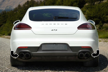 ⭐Terminale Di Scarico ADATTO PER PORSCHE PANAMERA 16 SPORTIVi NERO CROMATO ⭐