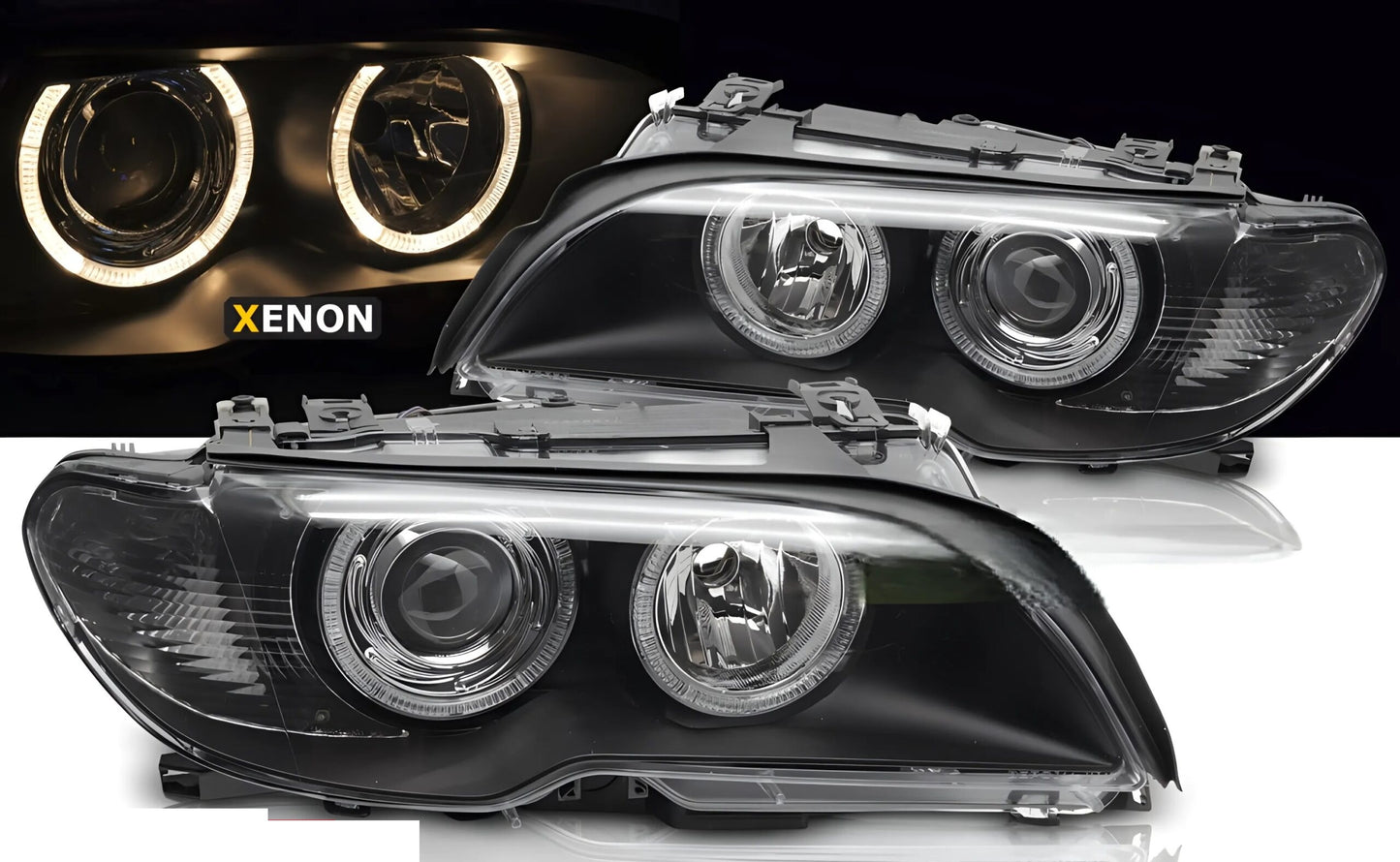 FARI ALLO XENO ANGEL EYES BLACK adatto a BMW E46 03-06 COUPE CABRIO