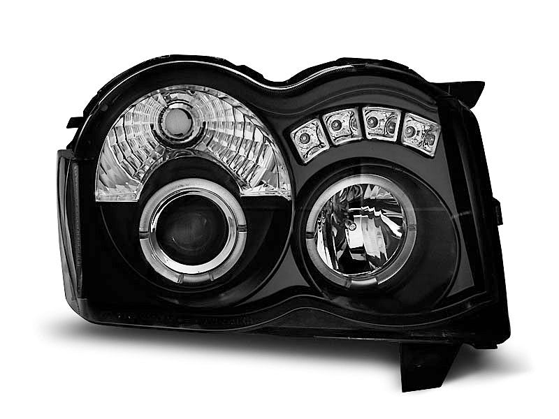 💫ART.6344 FARI 'OCCHI D'ANGELO' NERI per JEEP GRAND CHEROKEE 08-10 💫